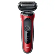Braun Series 6 Wet & Dry shaver with travel case, red. 61-R1000S