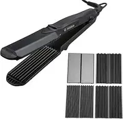 Flat Iron 4 in 1 Titanium Hair Styling Tools Professional Fast Straight Wave Curl Tools Set