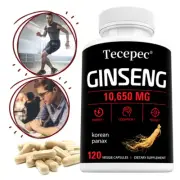 Pure Korean Red Panax Ginseng Extract Capsules - No additives or fillers