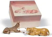 Lladro Set Animals At Bethlehem (gres)