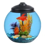3-Gallon Fish Tank, Aquarium Starter Kit Includes Power Filter, LED Light wit...