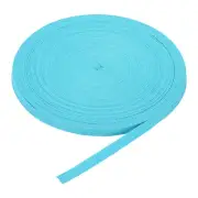 3/8"(1cm) 50 Yards Cotton Twill Tape Cotton Ribbons Bias Binding Tape Cyan Blue