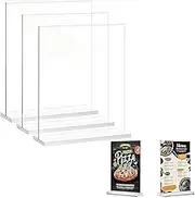 ZHIGOU 3pcs 8.5x11 Acrylic Sign Holder - Transparent Tabletop Menu Display, Double-sided T-shaped Advertising Stand, Flyer Document Holder For Picture, Photo Frame, Promotion, Exhibition, Office, Party