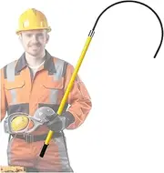 Yellow Portable Electrical Insulated Rescue Hook Stick, Fiberglass Life-Saving Pole,High Voltage Safety Tool for Electric Vehicle Repairs/Electrical Gear, 10kV 35kV 110kV 220kV(Size:1m/39.4in/3.3ft)