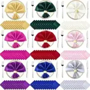 Satin Napkins 20x20 Inch Square Shiny Silky Sateen Cloth Dinner Table Napkin NEW