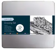Artist Drawing Set Tin Sketching Box Pencils Pastels Charcoal Graphite Sticks