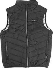[BROLEO] Heated Vest for Men Women, USB 3 Control 15 Heating Zone Lightweight Electric Heating Vests, USB Rechargeable Smart Electric Heating Insulated Vest for Winter Outdoor Camping (L)