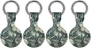 4PCS for Flowers Air Tag Holder Case Waterproof & Shockproof Anti-Scratch Protective Air Tag Cover with Keychain Ring Silicone Tags Holders for Luggage, Backpack, Keys, Pet