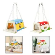 Bird Nest House Bird Cage Accessory Toy Perch for Parakeet Budgies Cockatoo