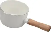 Enamel Milk Pan Saucepan Milk Pan Double Pour Spout Non Stick Sauce Pot Butter Warmer Pot for Chocolate Butter Coffee Baby Food