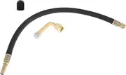 X AUTOHAUX 1Set 90 Degree Copper Tire Valve Extension with Flexible Plastic 350mm Tire Valve Stem Extension for Car Motorcycle RV Truck Bike