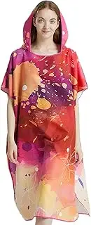 Changing Robe Microfibre Surf Poncho Quick-Dry Towel Hoodie with Pocket Suitable for Adults Women Men, 90 * 110CM