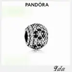 IDA專業代購PANDORA 潘朵拉 黑色密釘櫻花串飾 簡約 情侶 祝福 輕奢 情人節791170NCK