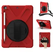 MCC Heavy Duty Strap iPad 10.2 2019 7th Gen Apple Shockproof Case Cover [Red]