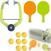Hanging Table Tennis Trainer Set, Children's Table Tennis Trainer, Portable Pingpong Ball Set with Ping Pong Balls&Paddle,Indoor Hanging Table Tennis, Indoor Games Toy(2 Rackets 6 Balls)