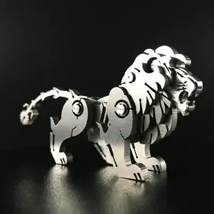 鋼魔獸蝎子王3D立體金屬拼裝模型夢麋獨角獸狼噴火龍兒童益智拼圖