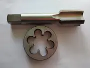 1pc HSS Machine 1 1/4-18 UN Plug Tap and 1pc 1 1/4-18 UN Die Threading Tool