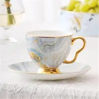 在飛比找森森購物網優惠-歐式輕奢骨瓷咖啡杯碟200ml