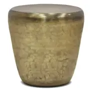 Simpli Home Garvy Industrial 20 " Metal Accent Side Table in Antique Gold