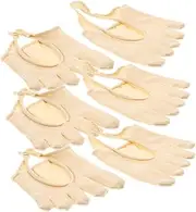 [WATIIFUFU] Toes Socks for Women Low Cut Toe Separator Socks 3 Pairs One Size Skin Tone