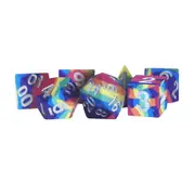 [Metallic Dice Games] MDG Sharp Edge Silicone Rubber Polyhedral Dice Set 16mm