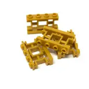 LEGO Parts - Pearl Gold Fence 1 x 4 x 2 Ornamental Asian Lattice - 32932 - QTY 4
