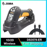 Symbol DS3578-ER Bluetooth Wireless 1D/2D Barcode Scanner w/ Cradle & USB Cable