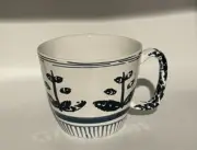 TULAH by Crate Barrel MUG 3 3/4” ITALY Single Mug Discontinued Coffee Tea Blue
