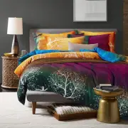 Magic Forest Doona Quilt Duvet Doona Cover Set Single/Double/Queen/King NEW