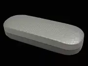 NEW Alexander Collection Silver Extra Long Hard Clamshell Eyeglasses Case