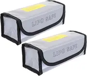 LABRIMP 1set Fireproof Battery Pouch Explosion Bag for Safe Lightweight Portable Protective Bag for Charging Storage 2pcs