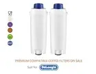 2XPremium Compatible with Delonghi Water Filter DLS C002 SER3017 5513292811 DLSC