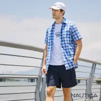 在飛比找momo購物網優惠-【NAUTICA】男裝 經典小格紋短袖襯衫(藍色)