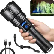 Flashlights High Lumens Rechargeable, 900000LM Super Bright Flashlight, Adjustab