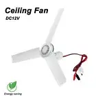 1/2x 12V Ceiling Fan Portable Solar Power 3 Blade 0.7AMP Caravan Camping Outdoor