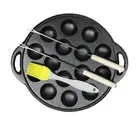 15 Holes Cast Iron Takoyaki Pan Octopuses Small Baking Pan for Pancake2349