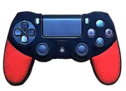Silicone Cover For PS4 Controller Case Skin - Black/Red