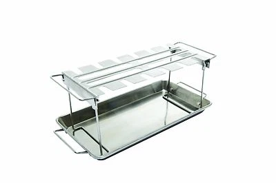 Broil King Gas Grill Stainless Steel Chicken Wing & Leg Hanging Rack 64152