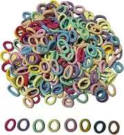 300 PCS Hair Ties Headbands Baby Girls Elastic Headbands Black Colorful Small Rubber Bands Ponytail Holder (Mixed color)