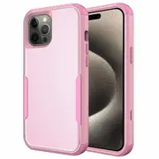 For Apple iPhone 15 Pro 3in1 Case Drop Resistant Defender Tradies Hybrid Armor Heavy Duty Rugged Shockproof Tough Cover (Rose Gold)