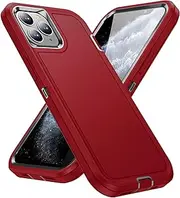 IDYStar for iPhone 11 Pro Max Case for Women,Hybrid Drop Test Heavy Duty Sturdy Shockproof Slim Fit Protective Phone Cover for iPhone 11 Pro Max 6.5 inch,Red/Black