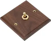 Toggle Switch Retro Walnut Panel Electrical Outlet Vintage Style Decor