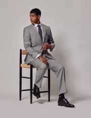 Hawes & Curtis Light Grey Twill Wool Classic Fit Suit Size: One Size