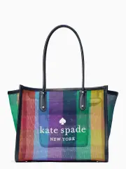 ella pride plaid mesh xl tote