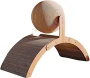 2 in 1 Wooden Frame Cat Scratching Board, Sisal Wear-Resistant Grinding Paw Toy Scratch Board with Scratching Ball, Solid Wood Scraper for Cats