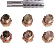 6Pcs Oil Pan Drain Plug Thread Repair Tool Kit for Car Motorcycles Trucks and Vans M10 M12 M13 M14 M15 M16 M18 SF0087 M15 X 1.5MM