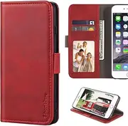 Suede Texture PU Leather Wallet Phone Case Compatible with Xiaomi Redmi Note 12 Pro 5G, Magnetic Flip Cover with Card Slots and Full Protection (Red)