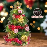 在飛比找momo購物網優惠-【摩達客】耶誕_台製迷你1尺 30cm 裝飾聖誕樹(木質雪花