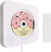 ASTRONORD CD Player with Bluetooth, Wall Mountable Daebak CD Players w Remote Co