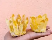 Natural Citrine Quartz Cluster Raw Yellow Citrine Geode Home Office Dask Decor